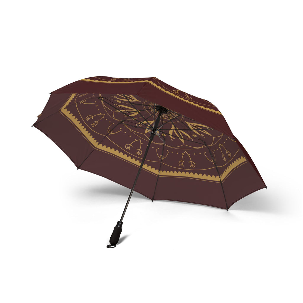 The Habsburg baroque damask umbrella, underside with eight ribs