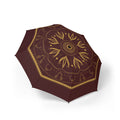 The Habsburg baroque damask folding umbrella, open, seen from above