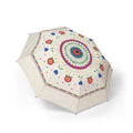 The Esterházy Kalocsa floral folding umbrella, open, seen from above