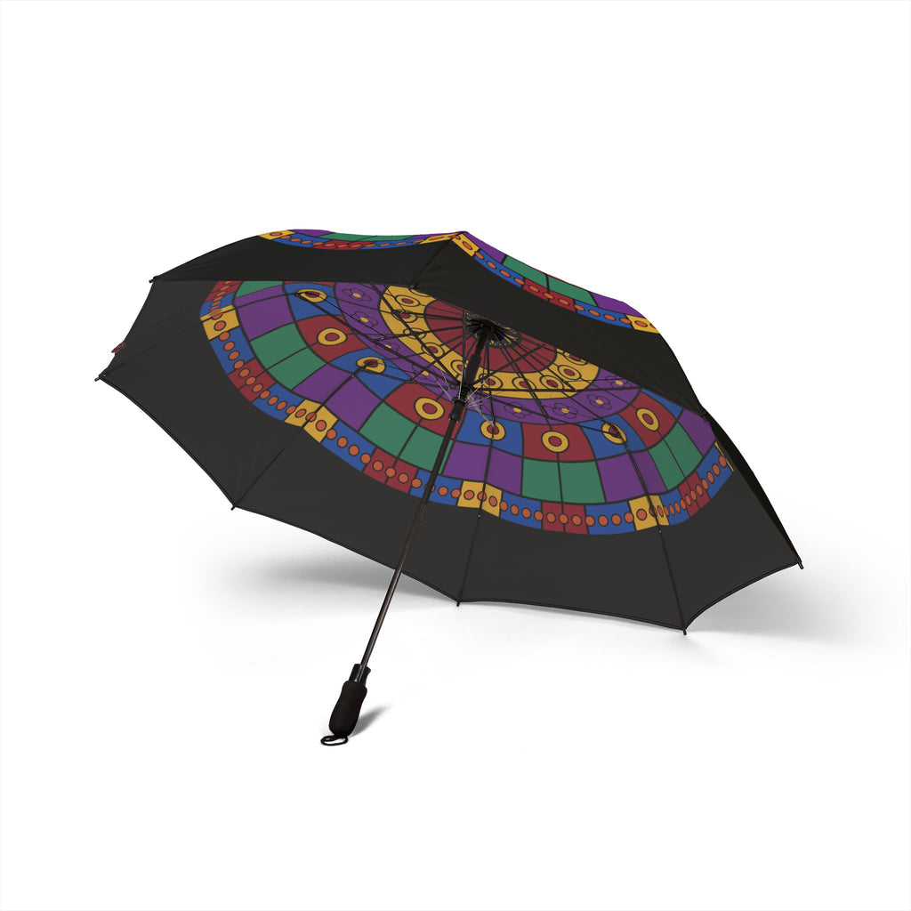 The Visconti rose window umbrella, underside with eight ribs