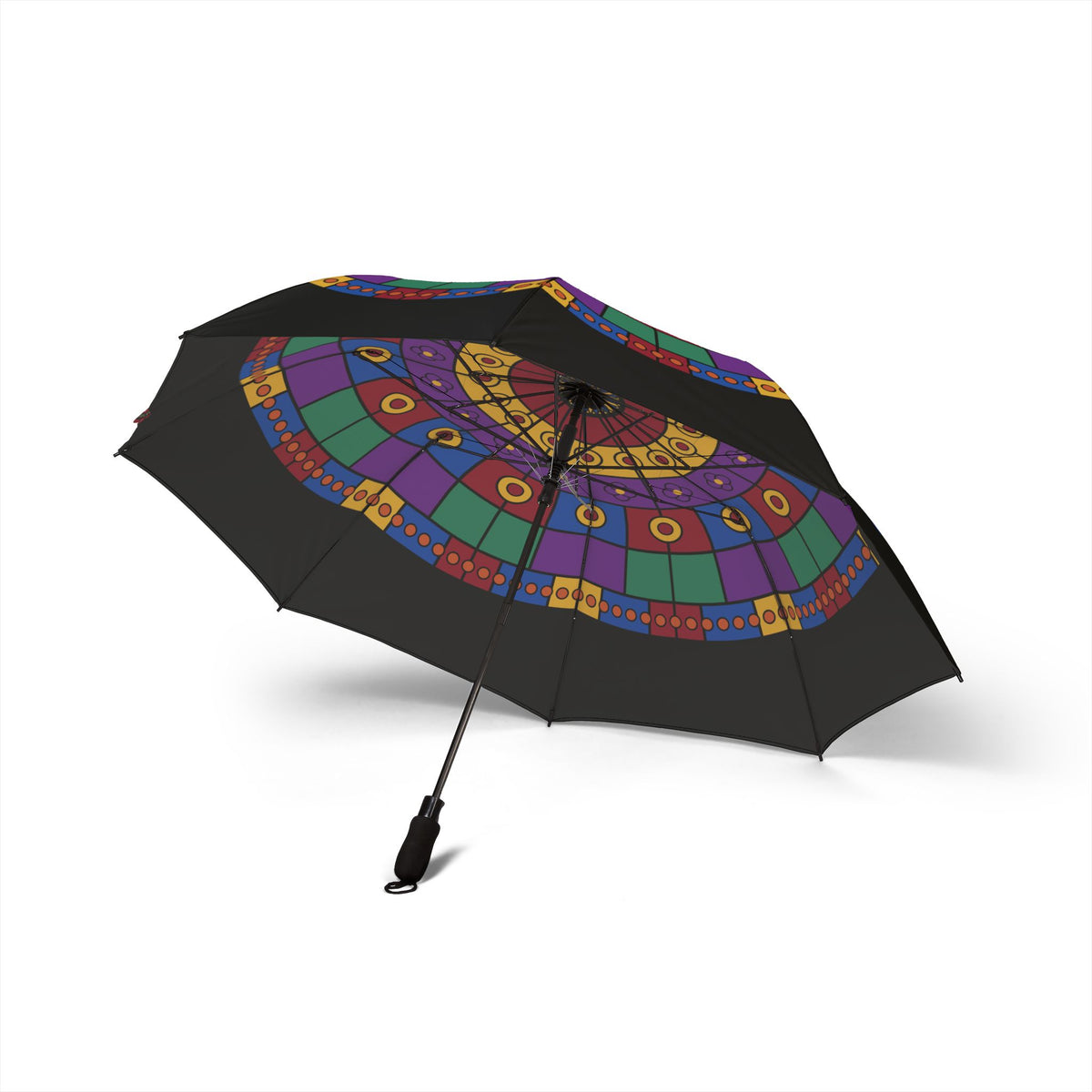 The Visconti rose window umbrella, underside with eight ribs