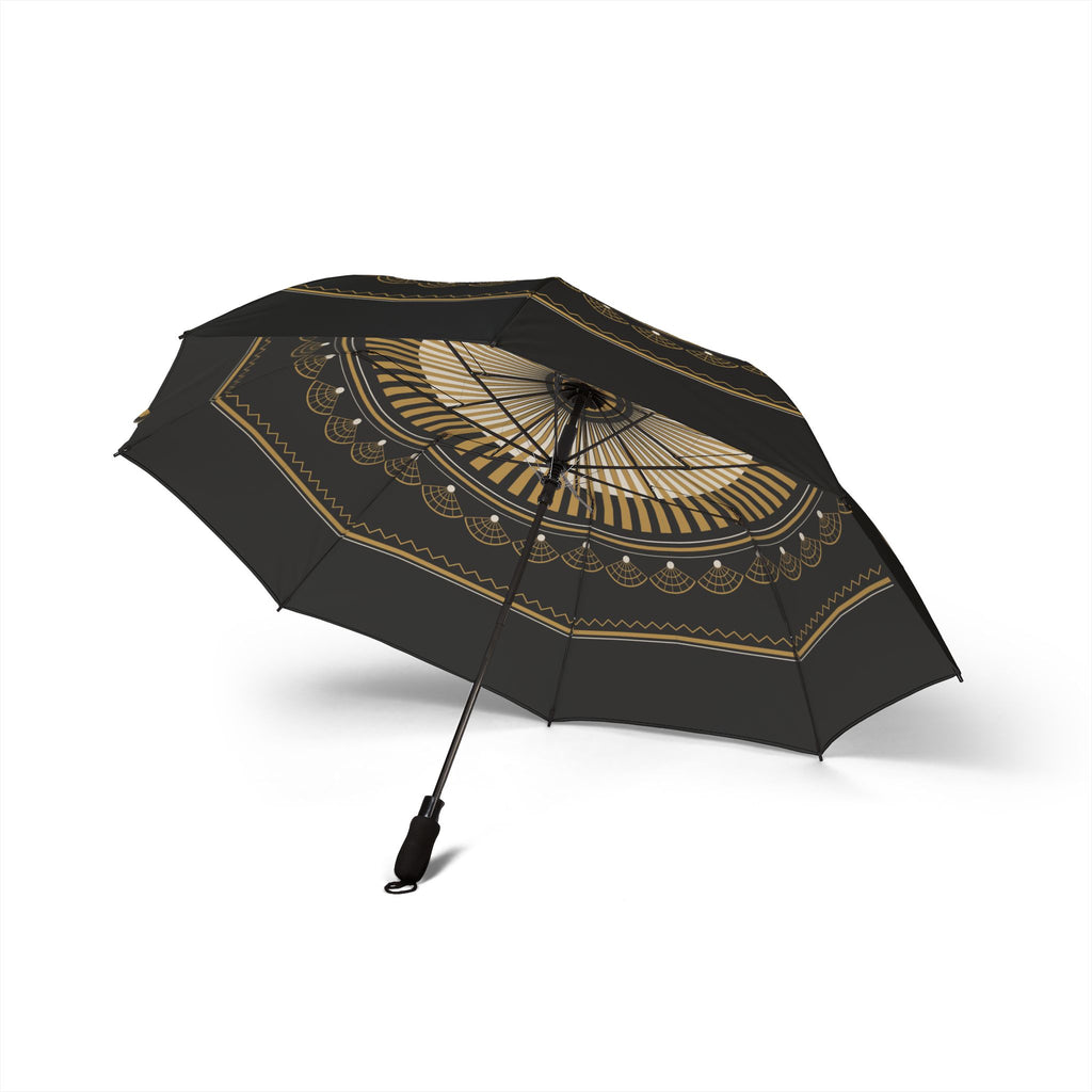 The Bourbon art deco sunburst umbrella, underside with eight ribs