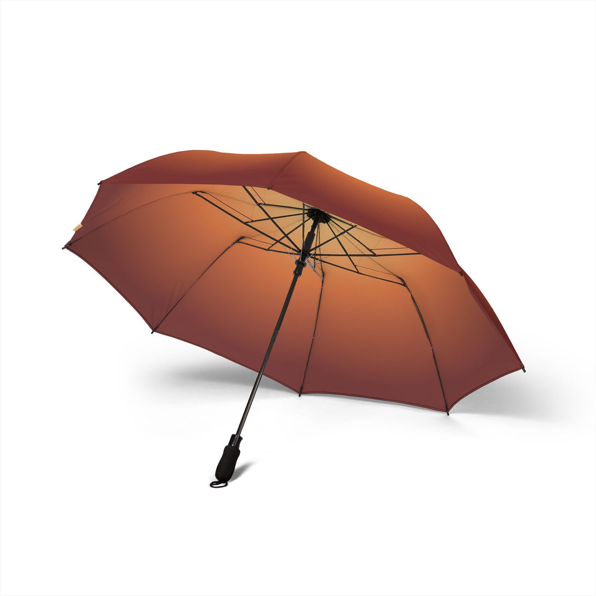 The Grosvenor golden hour umbrella, underside with eight ribs