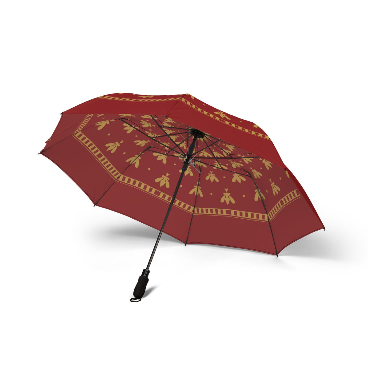 The Plantagenet fleur-de-lis umbrella, underside with eight ribs