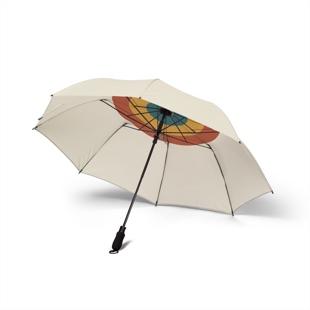 The Hamilton Bauhaus target umbrella, underside with eight ribs