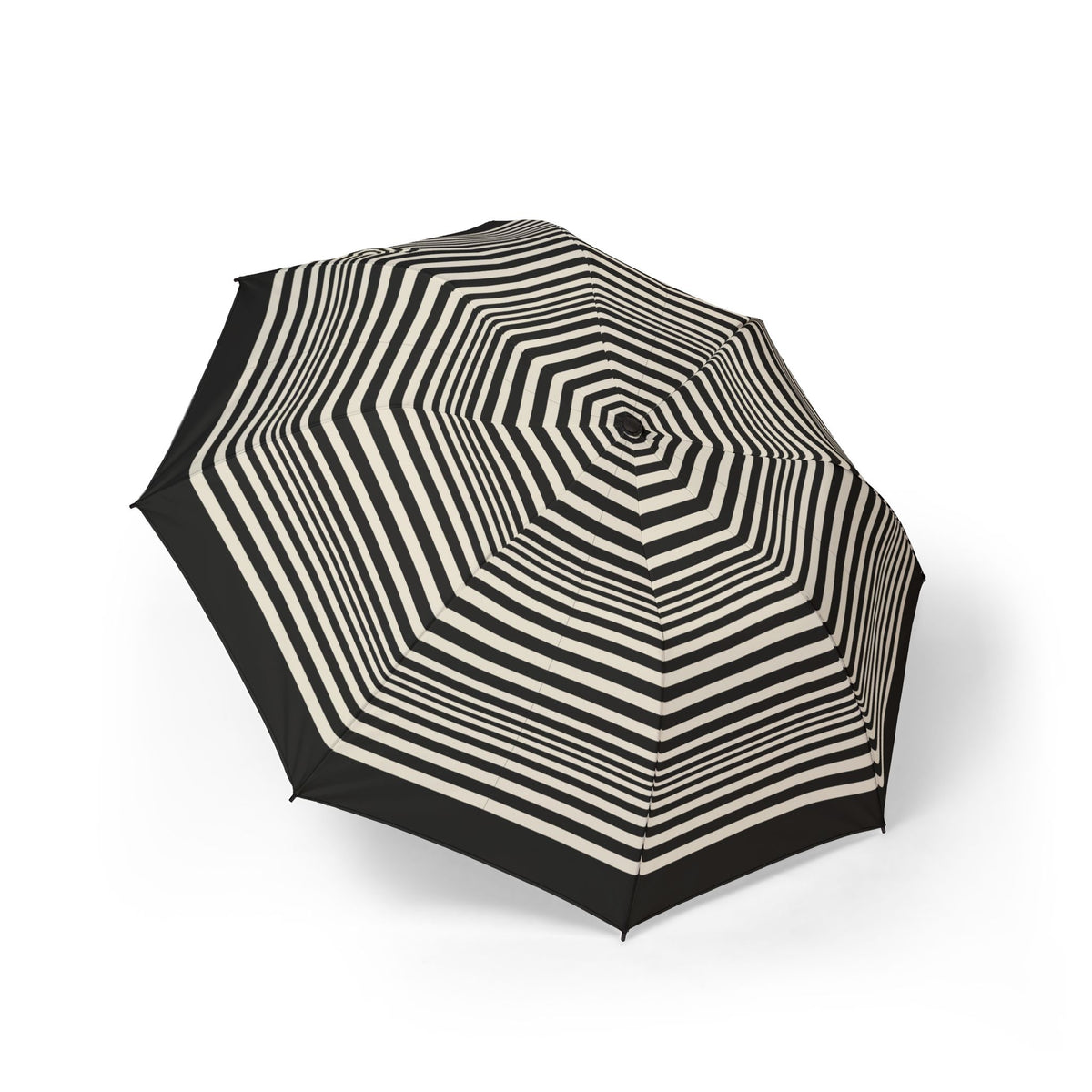 The Lobkowicz op-art folding umbrella, open, seen from above