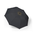 The Stafford gold rosette folding umbrella, open, seen from above