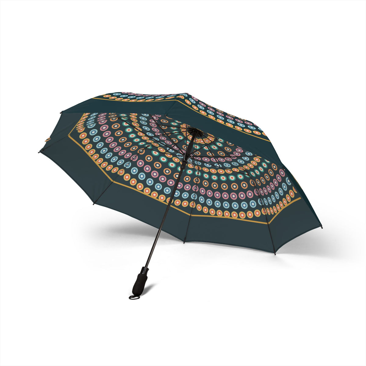 The Morosini Murano millefiori umbrella, underside with eight ribs