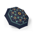 The Aldobrandini Moorish star folding umbrella, open, seen from above