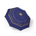 The Romanov imperial guilloché folding umbrella, open, seen from above