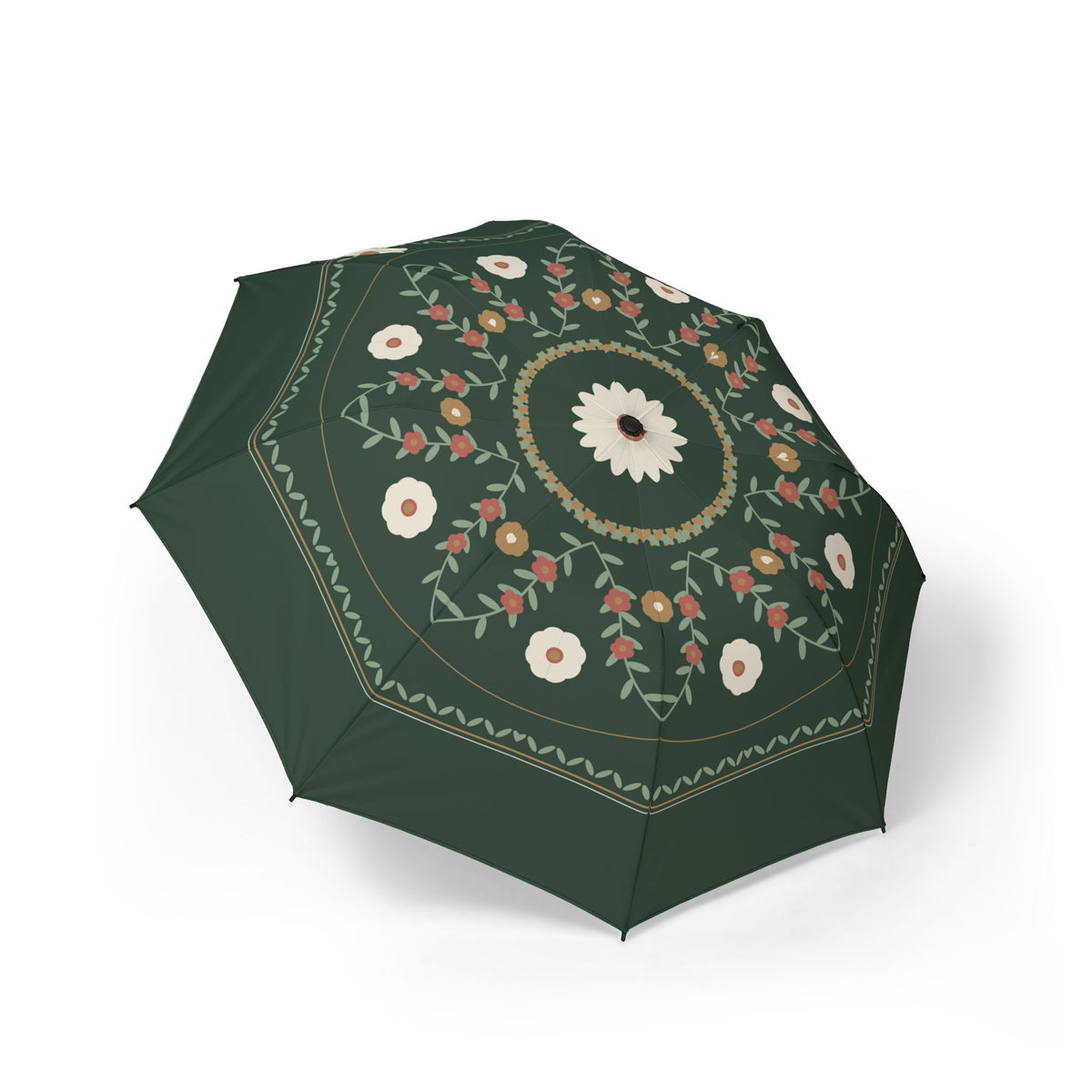 The Savoy botanical garden folding umbrella, open, seen from above