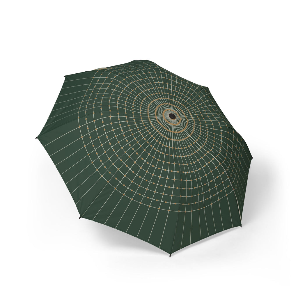 The Howard garden trellis folding umbrella, open, seen from above