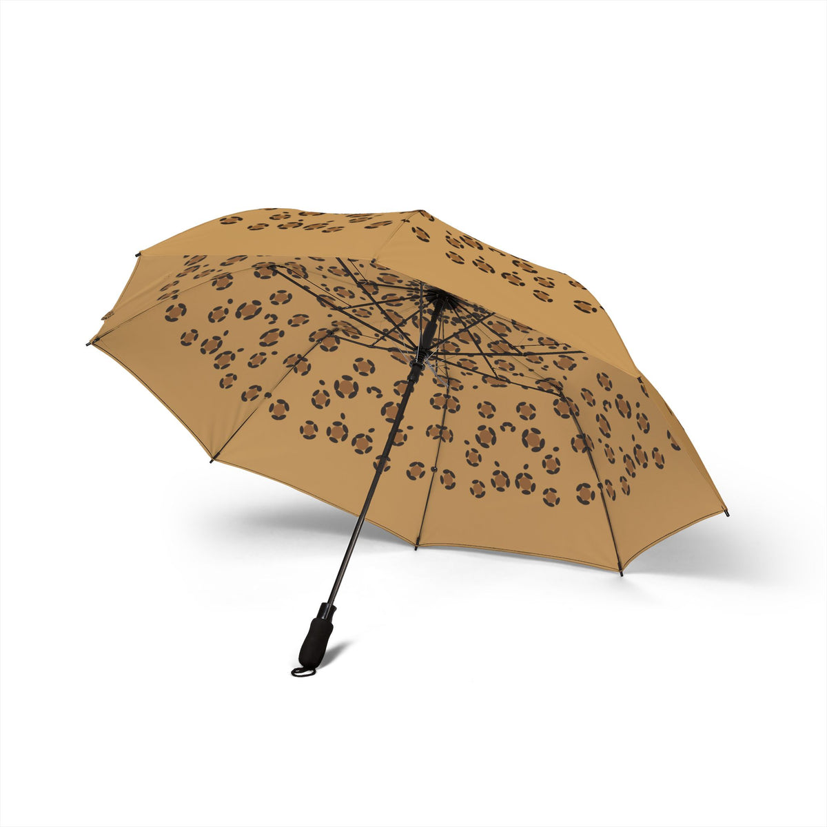 The Hohenstaufen leopard umbrella, underside with eight ribs