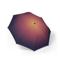 The Herbert dusk ombré folding umbrella, open, seen from above