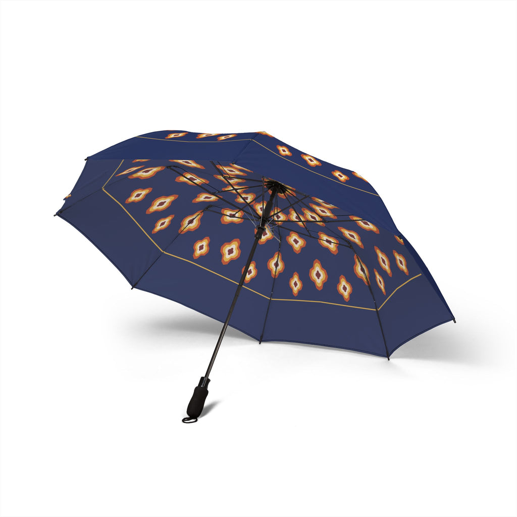 The Durrani ikat diamond umbrella, underside with eight ribs