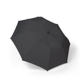 The Este charcoal tonal micro-check folding umbrella, open, seen from above