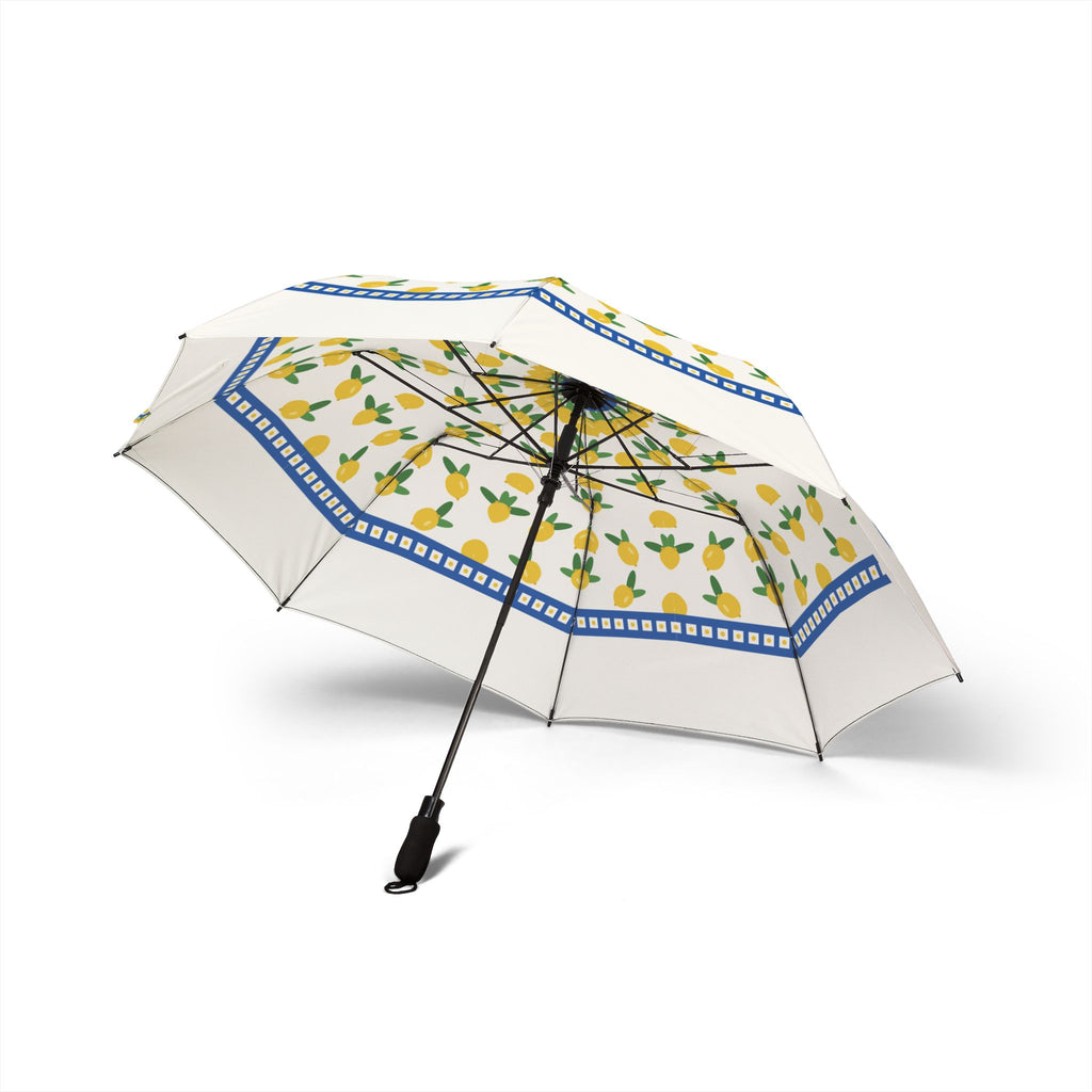 The Caracciolo Amalfi lemon umbrella, underside with eight ribs