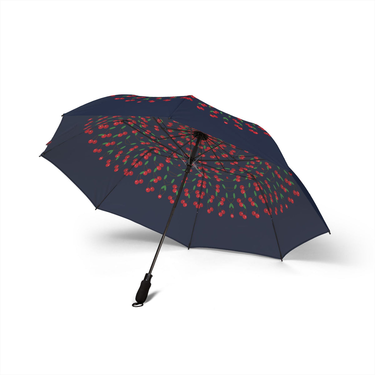 The Kinsky cherry umbrella, underside with eight ribs