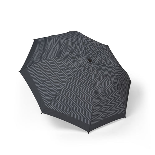 The Coburg herringbone folding umbrella, open, seen from above