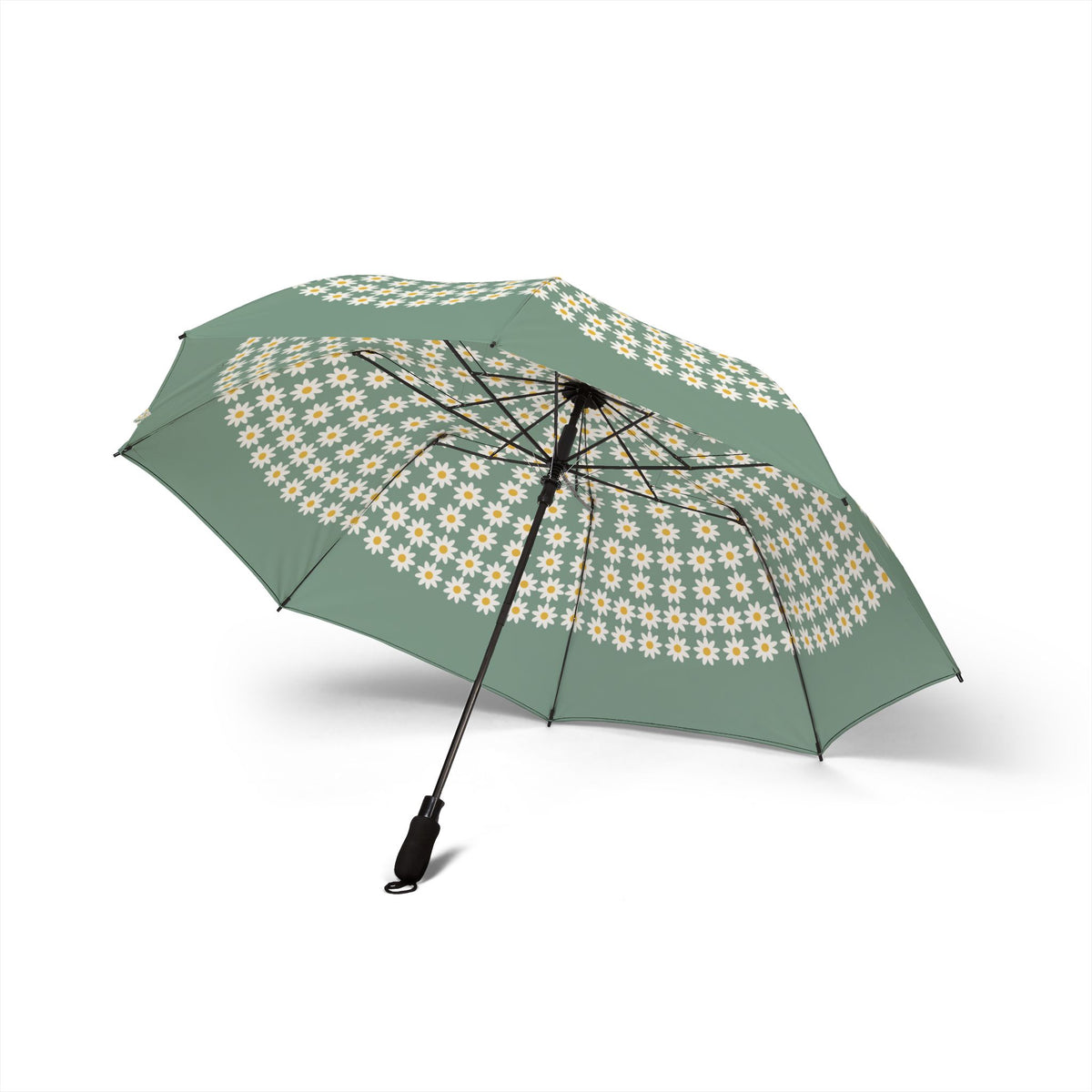 The Liechtenstein daisy field umbrella, underside with eight ribs