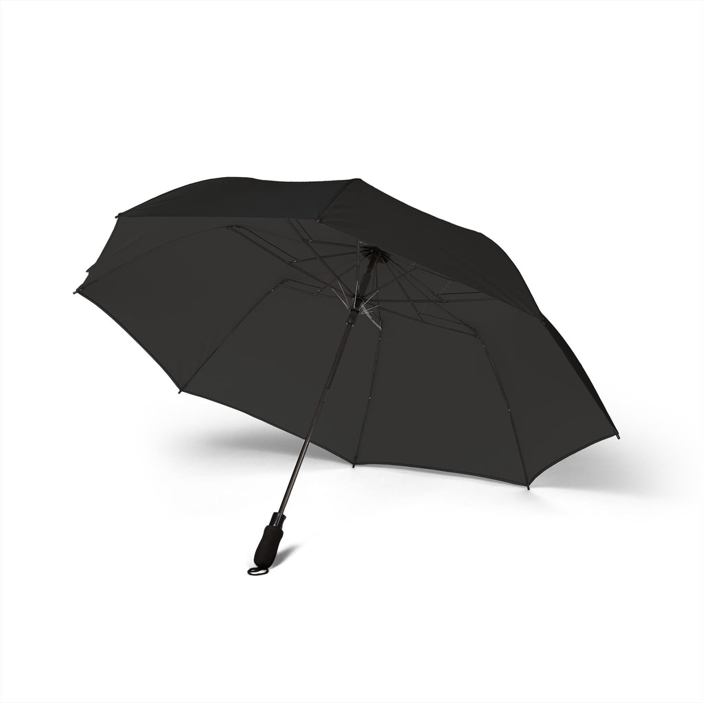 The Montmorency ink black umbrella, underside with eight fibreglass ribs
