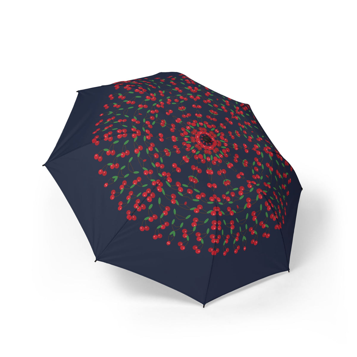 The Kinsky cherry folding umbrella, open, seen from above