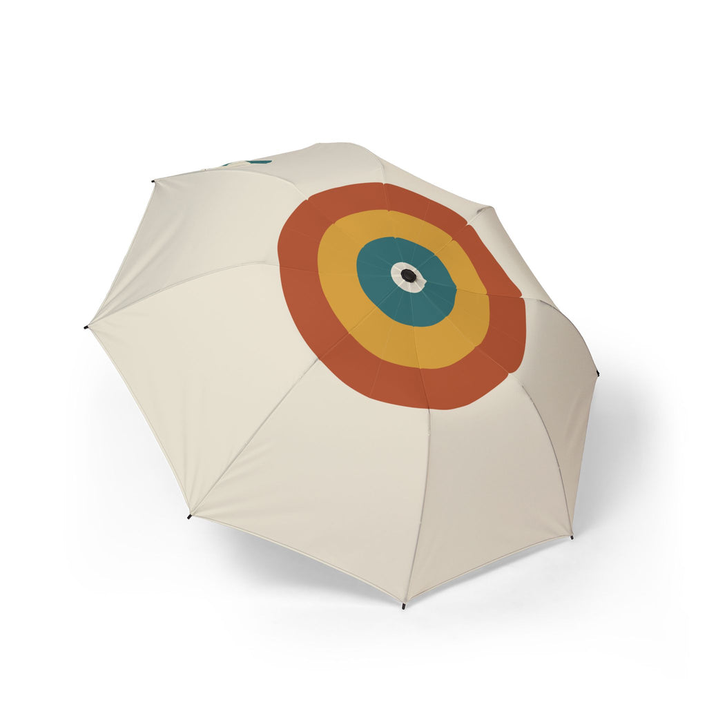 The Hamilton Bauhaus target folding umbrella, open, seen from above