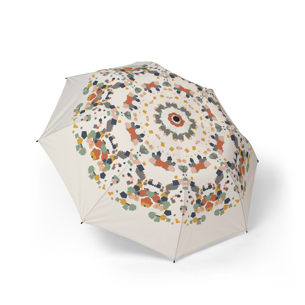 The Medinaceli terrazzo folding umbrella, open, seen from above