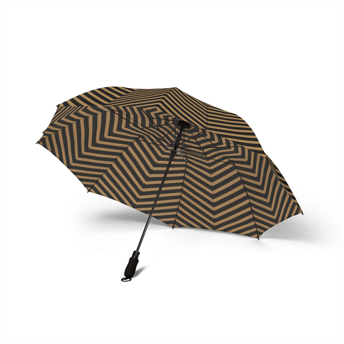 The Cavendish arrow chevron umbrella, underside with eight ribs