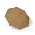 The Braganza camel tonal quatrefoil folding umbrella, open, seen from above