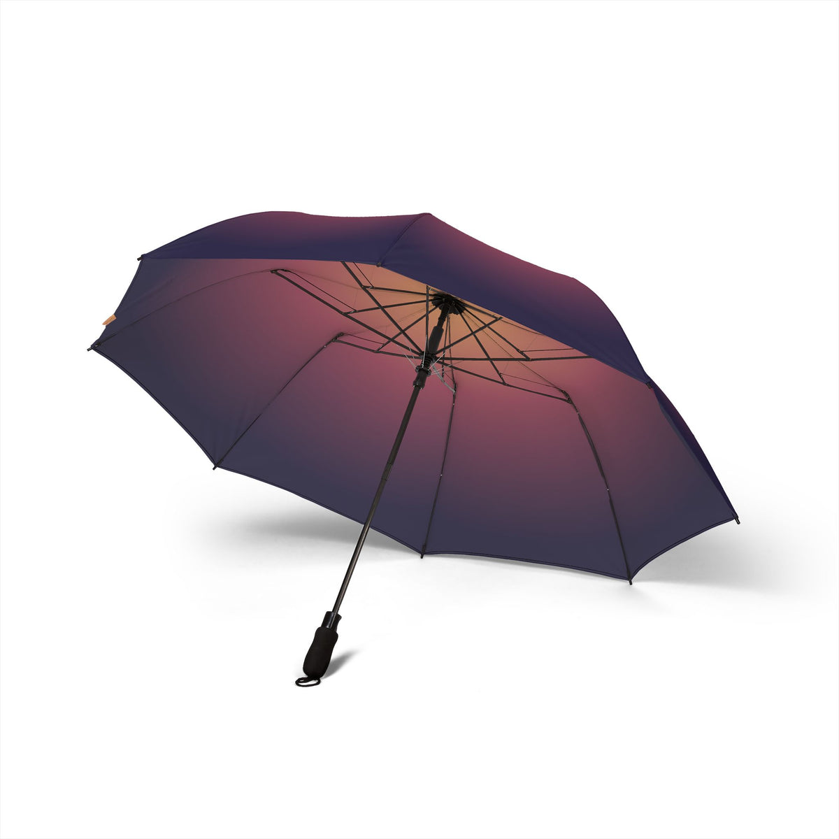 The Herbert dusk ombré umbrella, underside with eight ribs